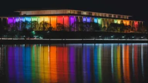 Kennedy Center at Night with lights